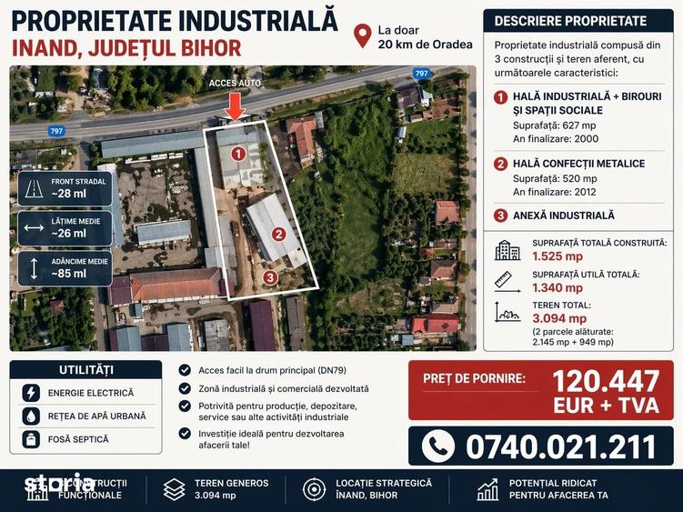 Spațiu comercial, de 627 mp, în Cefa