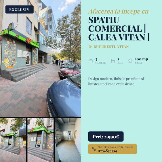 Spațiu comercial, de 100 mp, în Vitan Mall