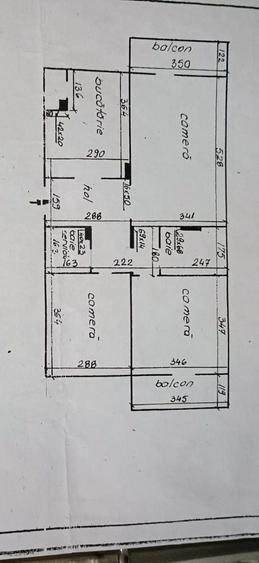 Apartament cu 3 camere decomandat în Central