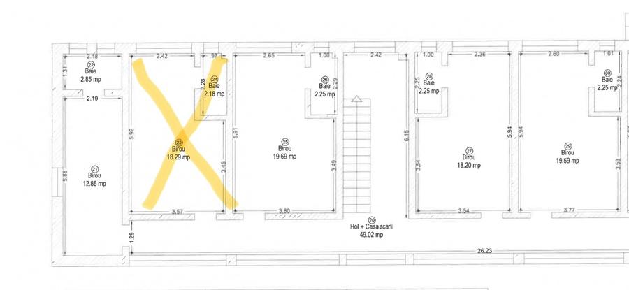 Birou, de 20.469999313354 mp, în Mehala