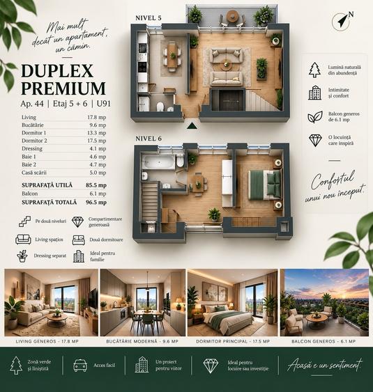 Apartament cu 3 camere decomandat în Berceni