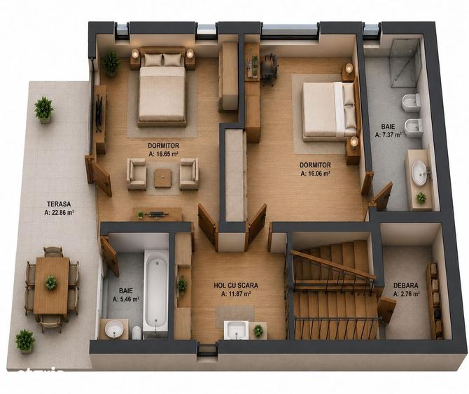 Casă cu 5 camere cu Teren 400 Mp în Central