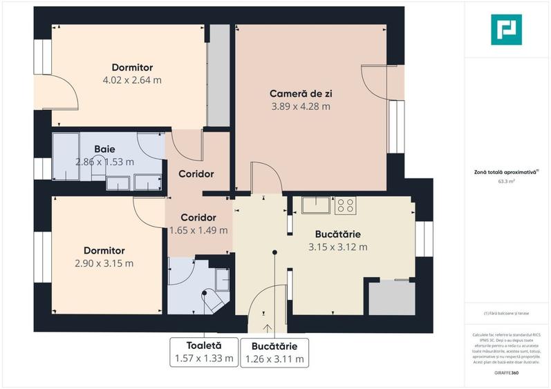 Apartament cu 3 camere decomandat, mobilat în Ultracentral