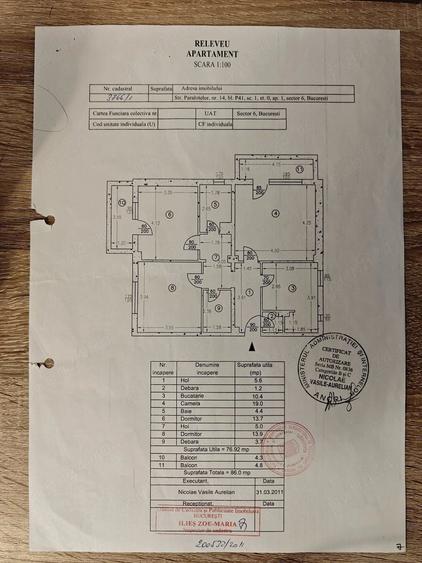 Apartament cu 3 camere decomandat în Păcii