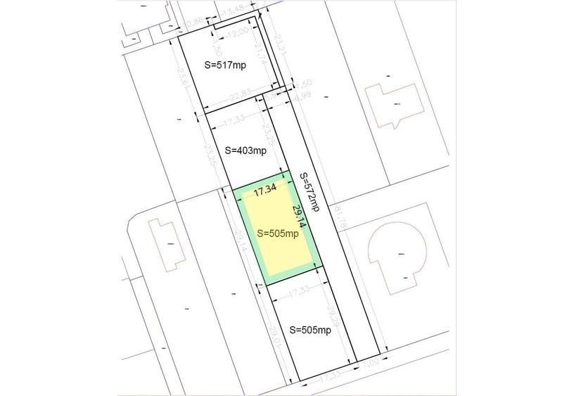 Teren de 635 mp, în Exterior Vest