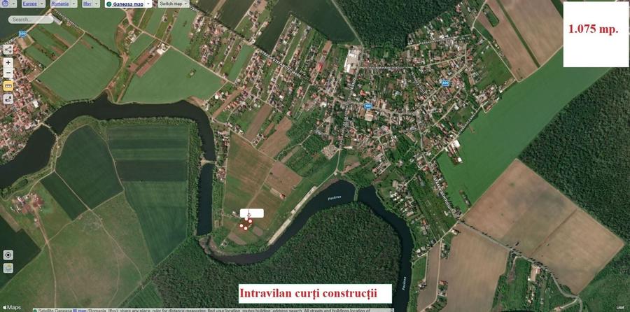 Teren Construcții intravilan de 1075 mp, în Găneasa