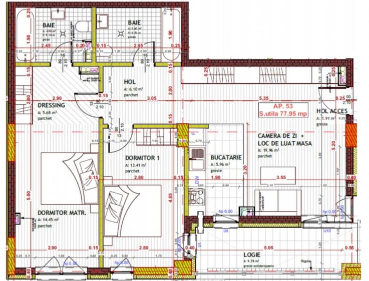 Apartament 3 camere 77,95MP Zona Tineretului - 1