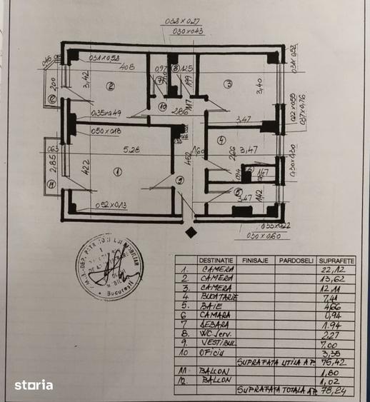 Apartament cu 3 camere 78,24 mp, bloc an 1988 - Decebal - Alba Iulia - 4