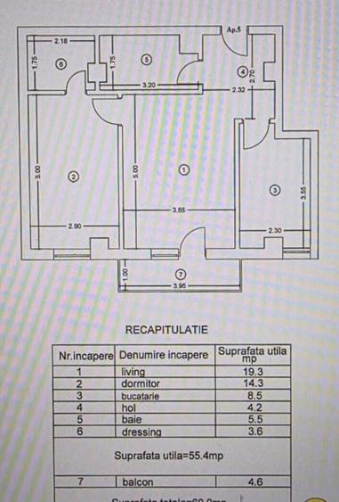 Apartament cu 2 camere semidecomandat în Popas Păcurari