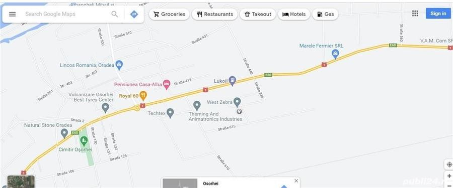 Teren de 2100 mp, în Oșorhei