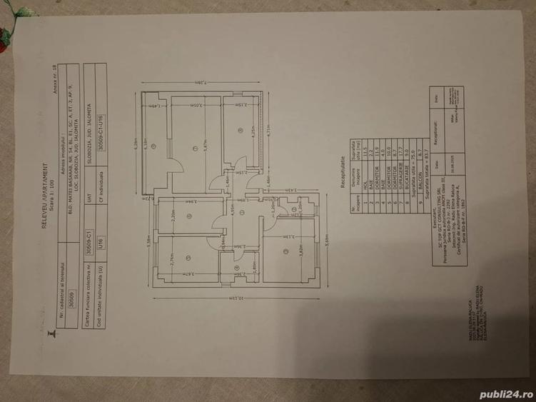 Apartament cu 4 camere decomandat în Central