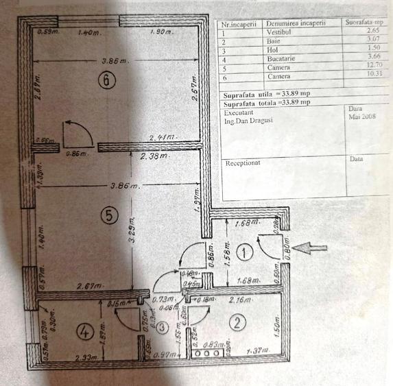 Apartament cu 2 camere semidecomandat în 1 Decembrie 1918