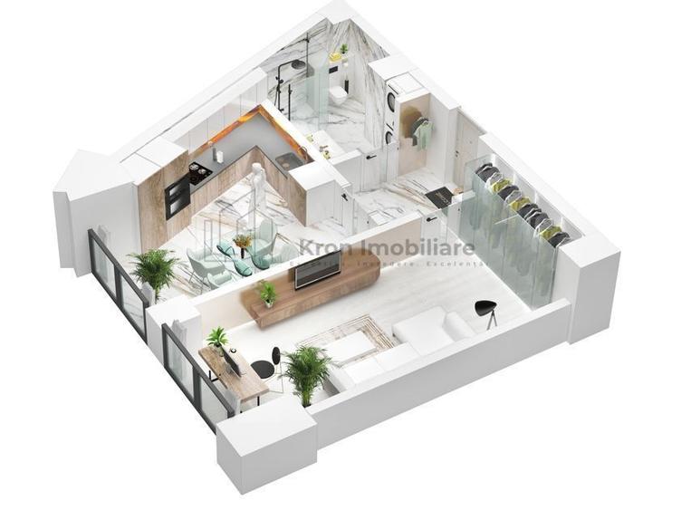 Apartament cu 5 camere semidecomandat în Nord