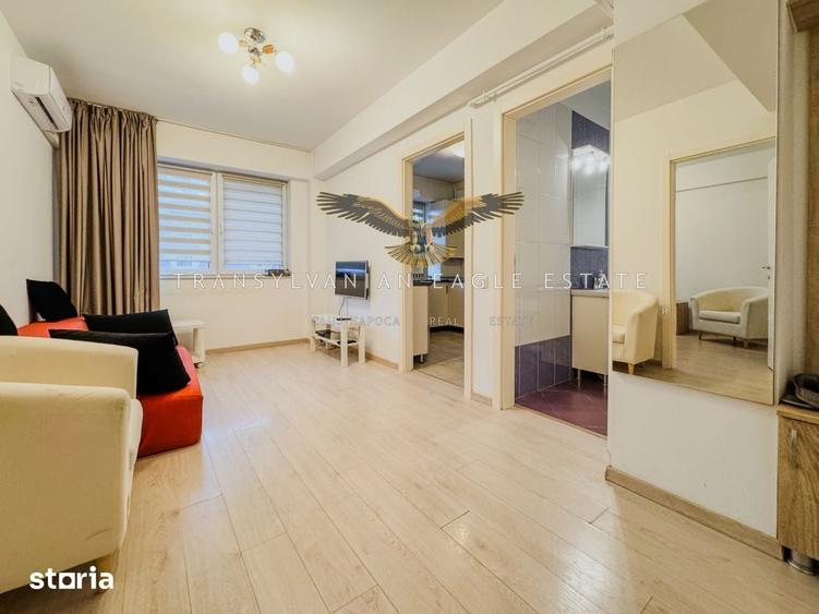 Apartament cu 2 camere semidecomandat, mobilat în Între Lacuri