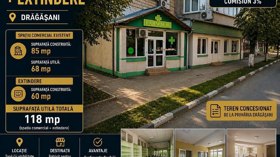 Spațiu comercial, de 118 mp, în Central