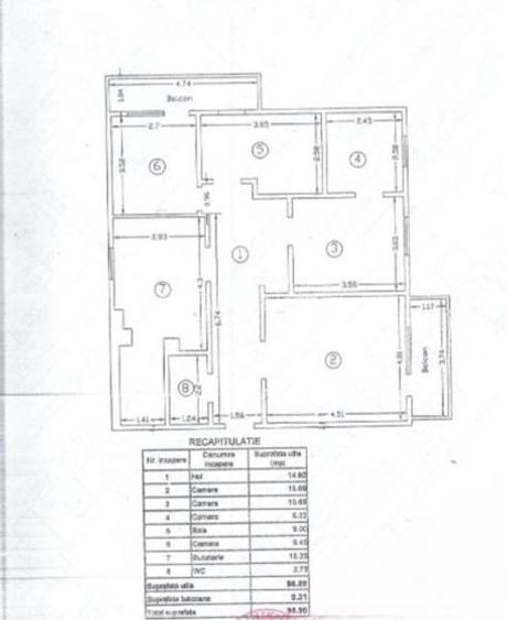 Apartament cu 3 camere de 96 mp Sos Nicolina - CUG