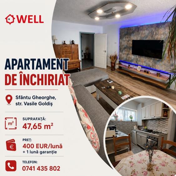 Apartament cu 2 camere în Simeria