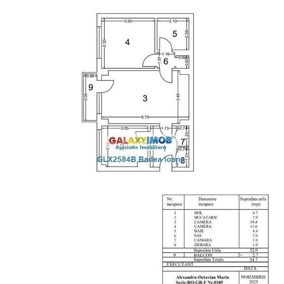 Apartament cu 2 camere în Tudor Vladimirescu