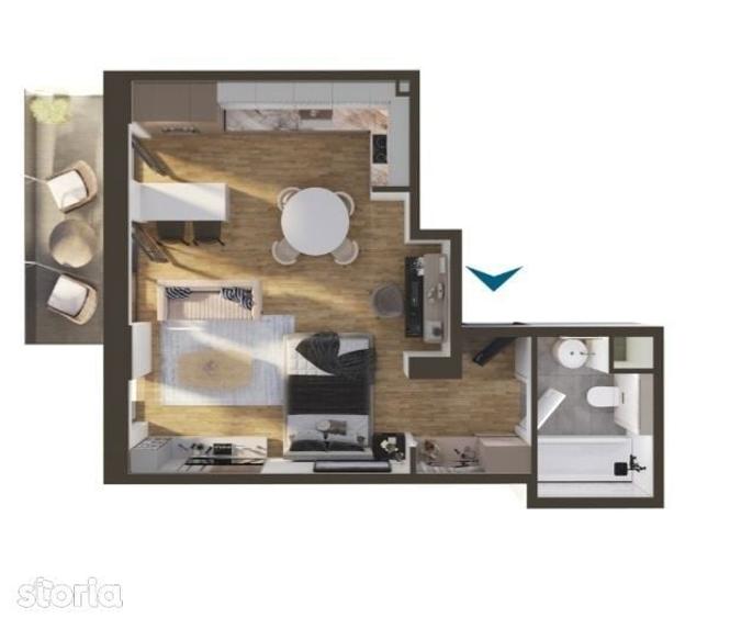 Apartament semifinisat, etaj 2 , bloc Nou Premium, complex Elite - 4