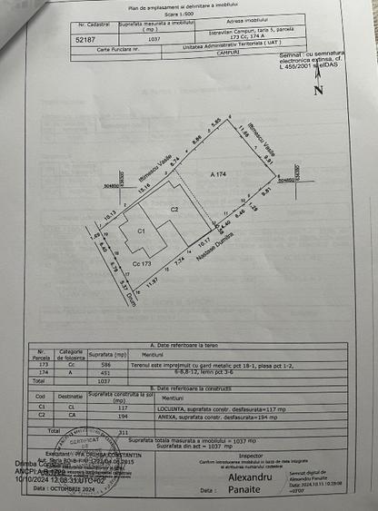 Casă individuală cu 4 camere cu Teren 1037 Mp în Câmpuri