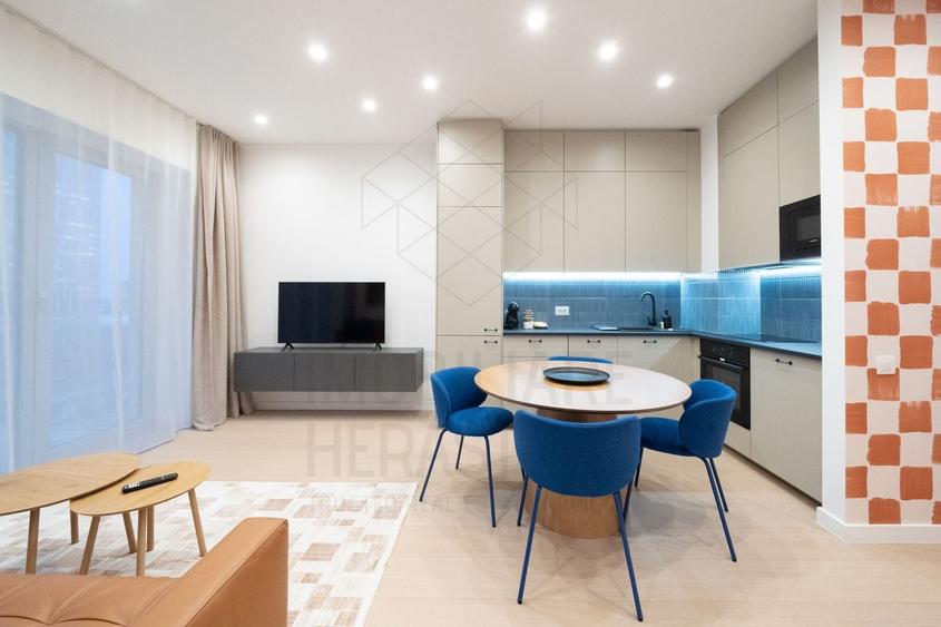 Apartament cu 2 camere semidecomandat, mobilat în Barbu Văcărescu
