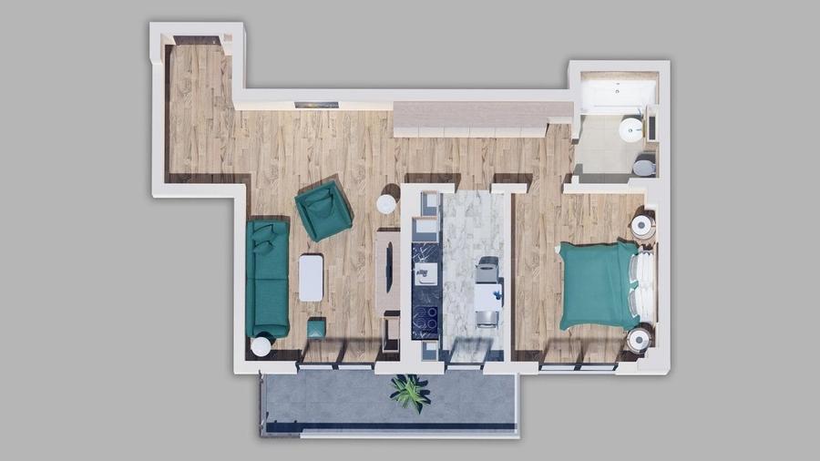 Apartament cu 2 camere decomandat în Bucureștii Noi