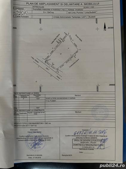 Teren de 1547 mp, în Racovița