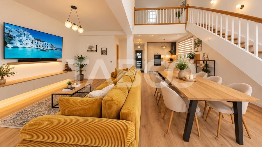 Penthouse cu 4 camere decomandat, mobilat în Cristian