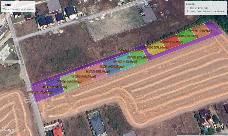 Teren Construcții intravilan de 420 mp, în Central