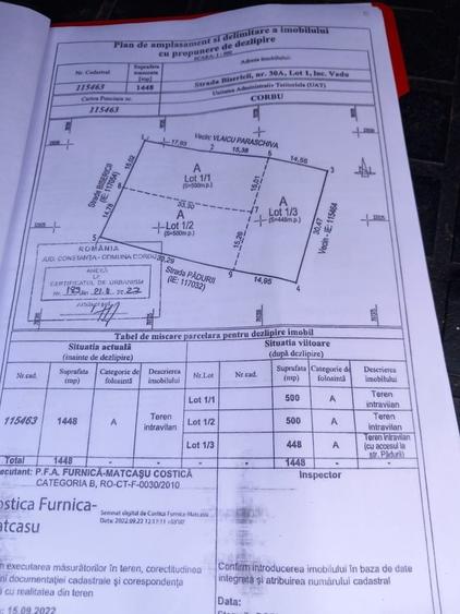 Teren de 500 mp, în Vadu