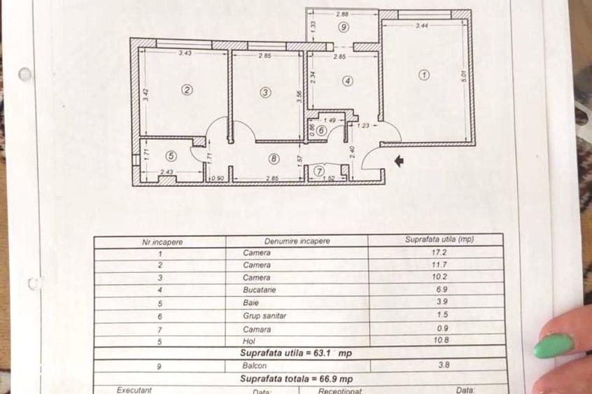 Poarta 6, apartament decomandat cu 3 camere - 12