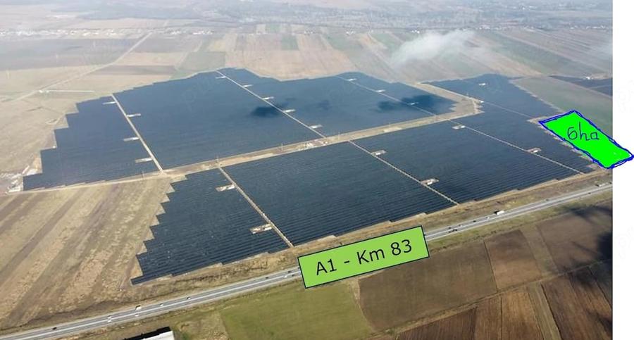OCAZIE - teren 6 hecatare la autostrada (A1 - Km 83), langa parcul fotovoltaic - 1