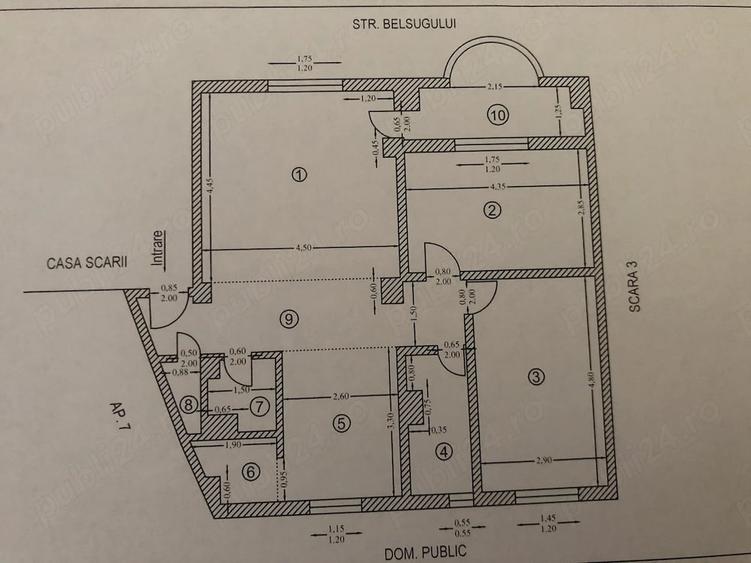 Apartament cu 3 camere decomandat în Orizont