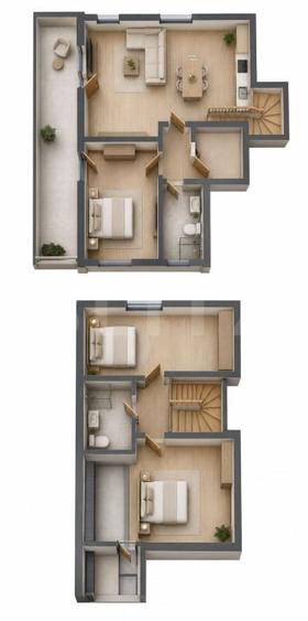 Apartament cu 4 camere semidecomandat în Est