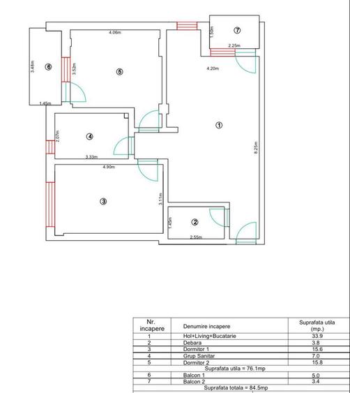 Apartament nou 3 camere -76mp-de vanzare - Alba Iulia ?i Mice?ti - 8