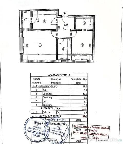 Apartament cu 2 camere decomandat în Central