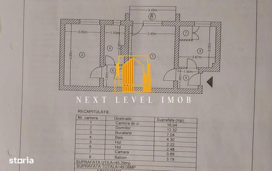 Apartament cu 2 camere în Mărășești