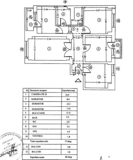 Apartament cu 4 camere decomandat în Olteniței