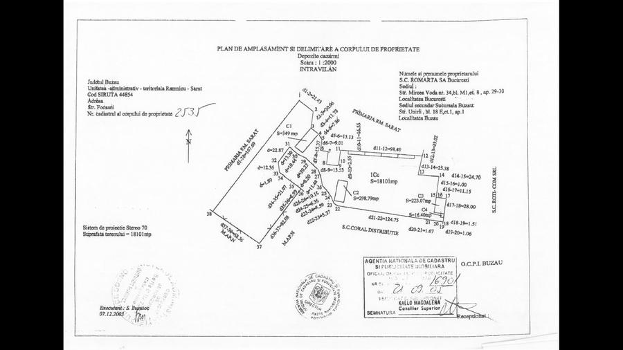 Teren Construcții intravilan de 14101 mp, în Râmnicu Sărat