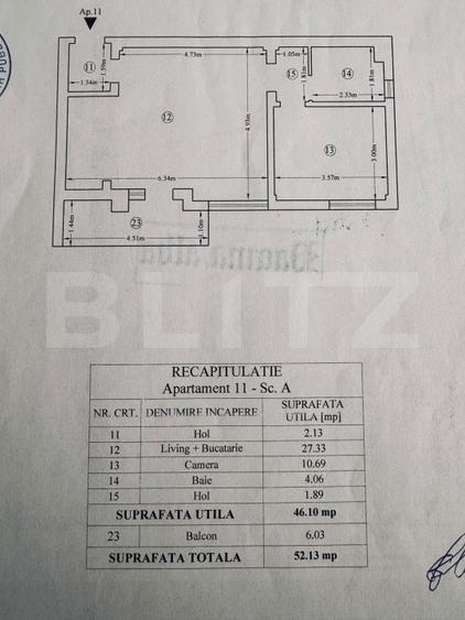 Apartament de vanzare, 46 mp, zona Bucium - 9