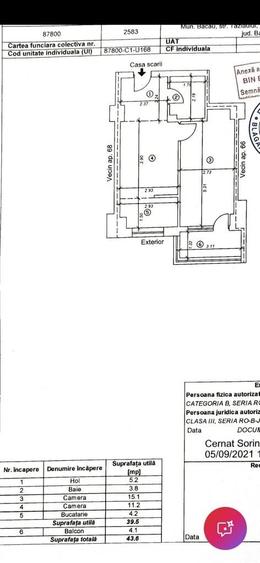 Apartament cu 2 camere în Central