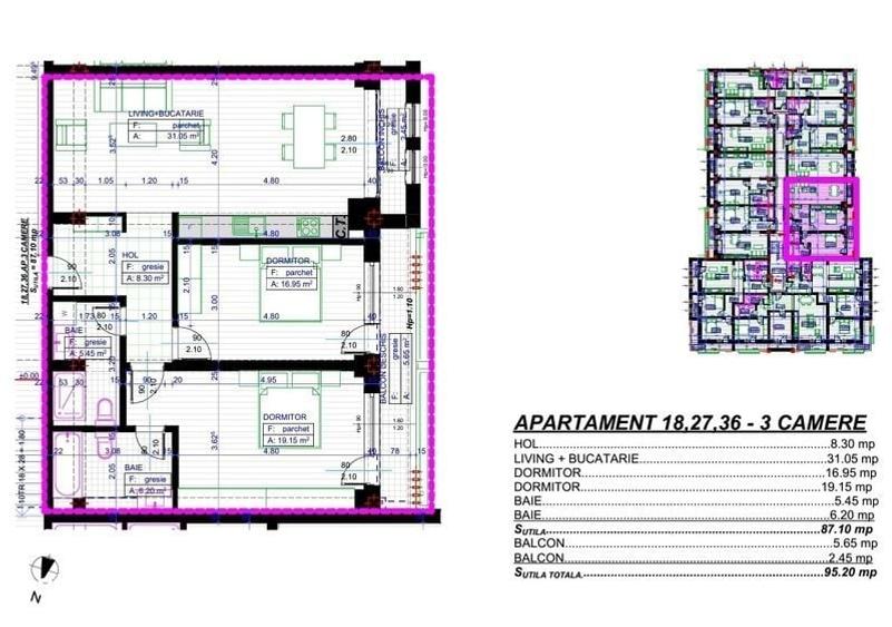 Apartament trei camere ultracentral - 1