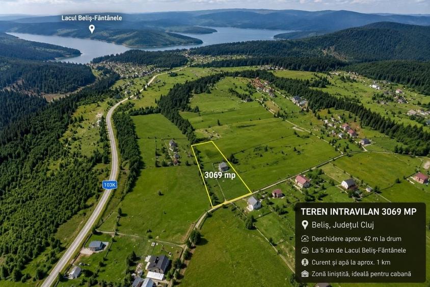 Teren de 3069 mp, în Beliș