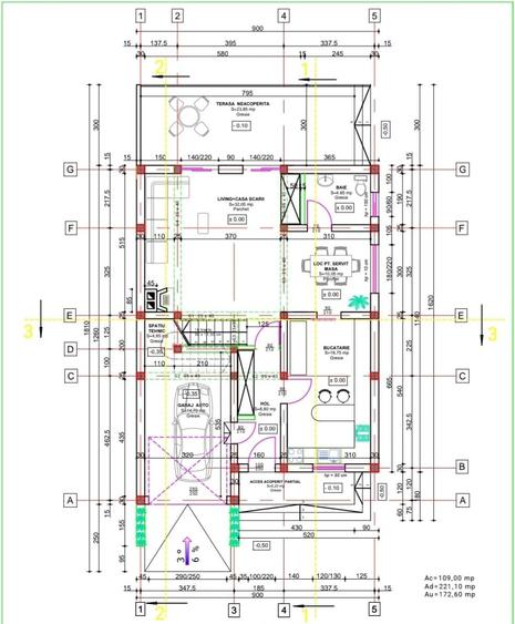 Duplex cu 4 camere cu Garaj în Est