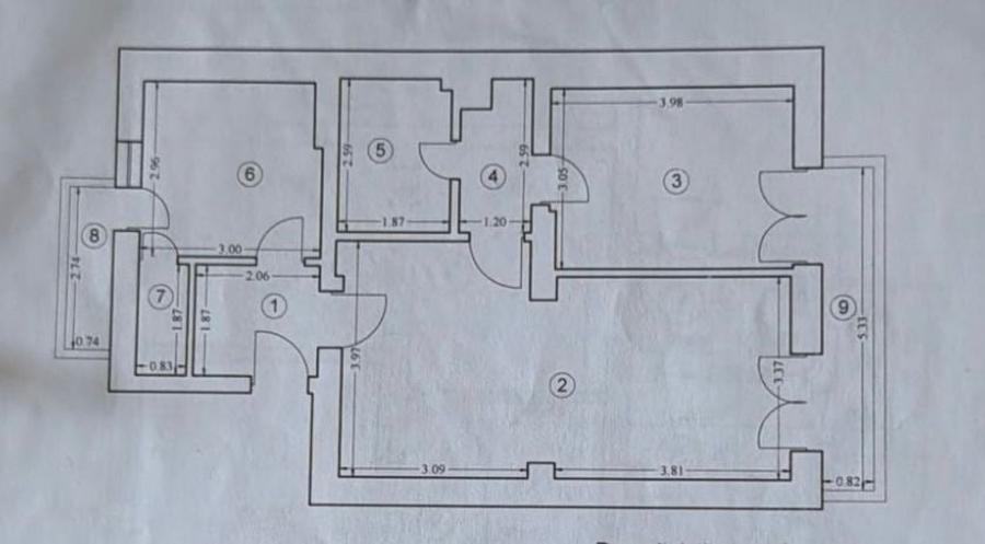 Apartament cu 3 camere în P-ța Romană