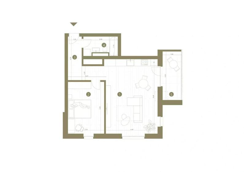 Apartament cu 2 camere în Pârneava