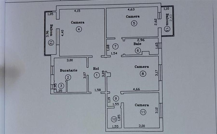 Apartament cu 4 camere decomandat, mobilat în Complex Studențesc