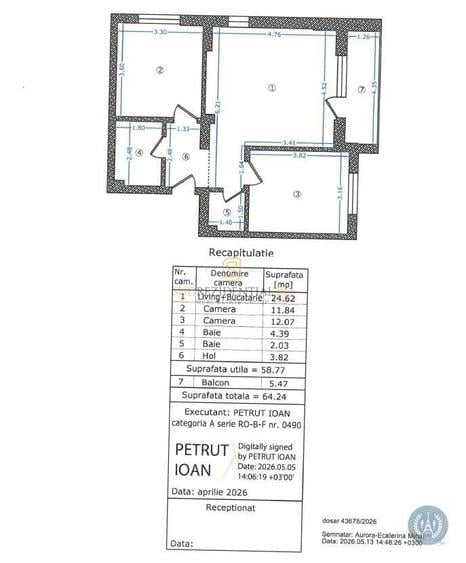 Apartament cu 3 camere decomandat, mobilat în Brâncoveanu