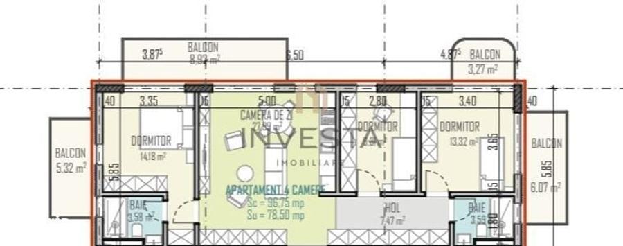 Apartament cu 4 camere semidecomandat în Calea Turzii