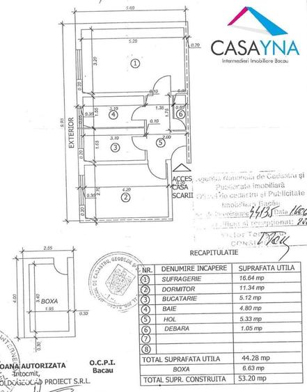 Apartament cu 2 camere decomandat în Ștefan cel Mare